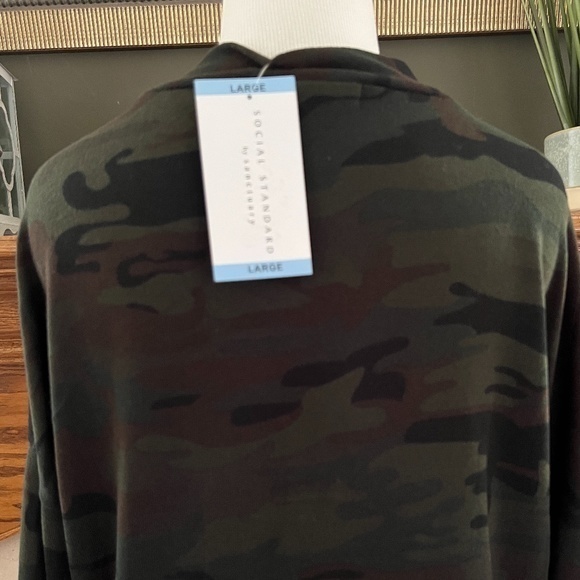 NEW Social Standard by Sanctuary Camo Daytripper‎ Cardigan Sweater Sz. L - Picture 10 of 14
